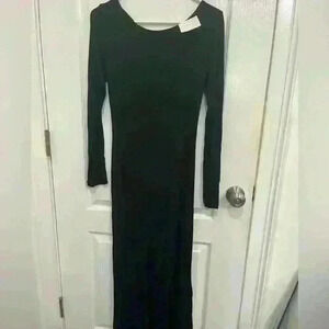 New  Franchie by J black long sleeve dress criss cross back large